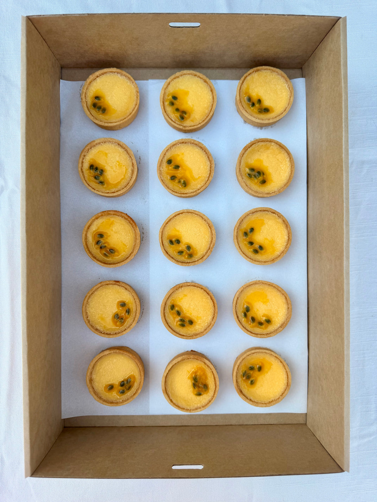Lemon, Passionfruit Tarts