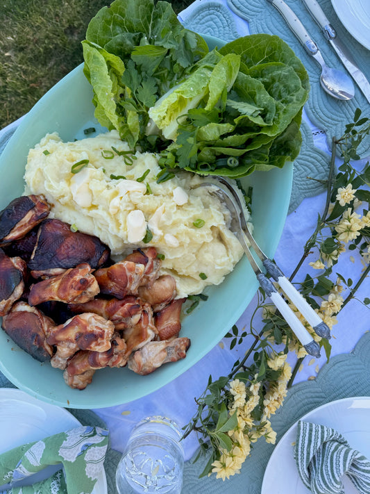 Honey Soy Chicken, Robertson Potato Mash & Green Goddess Salad